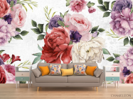 Фотообои Винтажные яркие цветы - 1