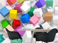 Фотошпалери різнокольорові Куби - 1