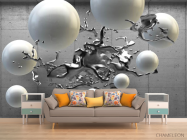 Фотообои 3д шары серые - 1