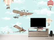 Фотообои воздушные шары и самолеты - 2