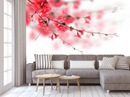 Фотообои Красное цветущее дерево - 3