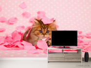 Фотообои Котенок в лепестках - 2