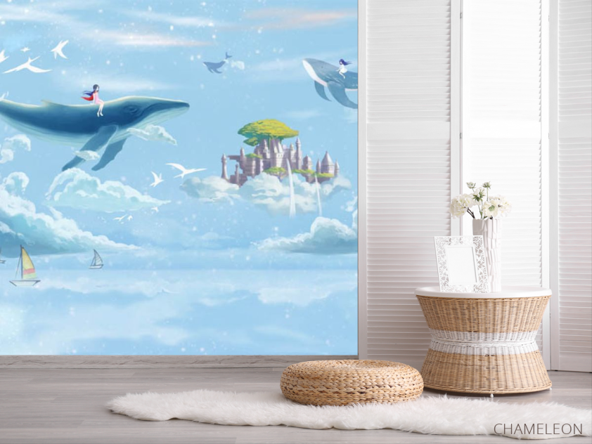 Фотошпалери синій кит - 2