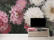 Фотообои Хризантемы с каплями дождя - 2