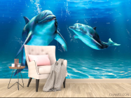 Фотообои Игры дельфинов - 4