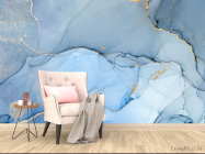 Фотообои Голубой fluid art - 4