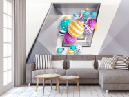 Фотообои Разноцветные шары 3д - 3