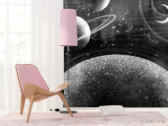 Фотошпалери дизайнерські планети чб - 4