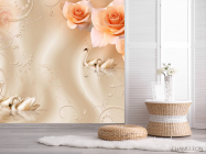 3д фотообои Лебеди - 2