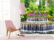 Фотошпалери фонтан з чаплями - 4