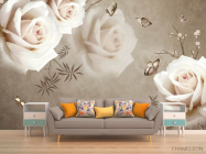 Фотообои Розы на коричневом фоне - 1