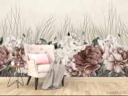 Фотообои Дизайнесркие пионы - 4