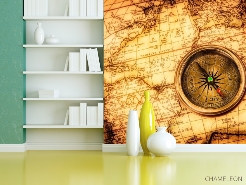 Фотошпалери Компас і карта - 3