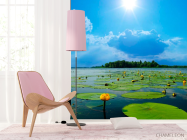 Фотошпалери Річка, хмари, кубушки - 4