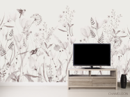 Фотообои Минималистичные цветы розовый оттенок - 2