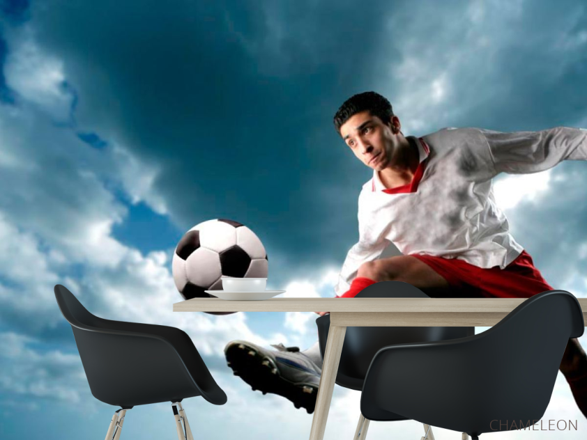 Фотошпалери Футболіст з м'ячем - 1