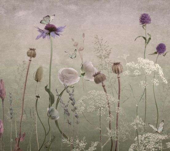 Фотошпалери польові дизайнерські квіти рожеві Фотошпалери польові дизайнерські квіти рожеві 34351_1