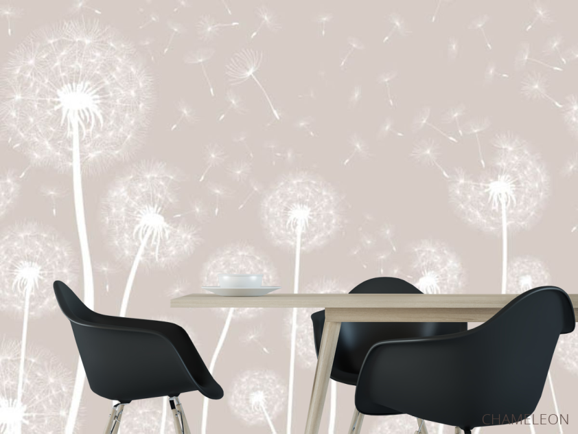 Фотошпалери кульбаби бежеві - 1