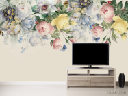 Фотообои Нежные винтажные цветы с потолка - 2