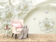 Фотообои Цветы на полотне - 4