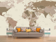 Фотообои Коричневая карта - 1