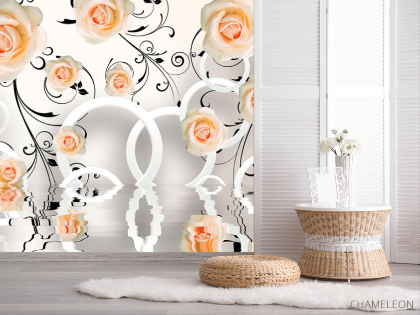 Фотошпалери 3д троянди - 2