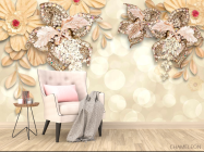 Фотообои 3d цветы и брошки - 4