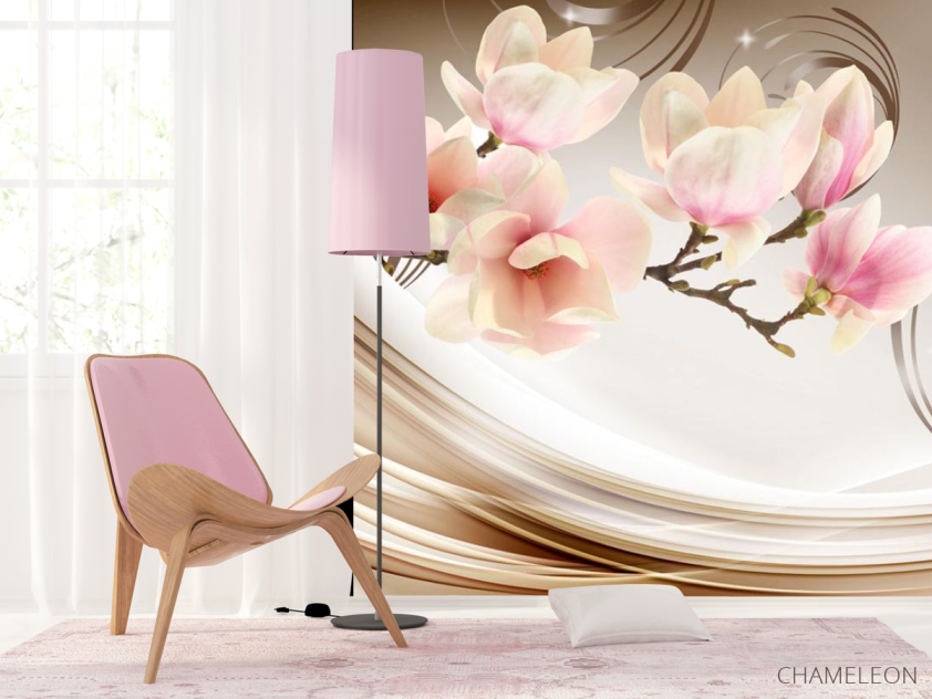 Фотошпалери Магнолія на атласі - 4