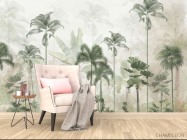 Фотообои Тропические пальмы в тумане. - 4