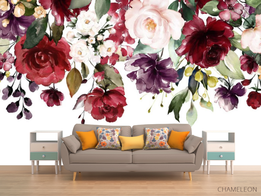 Фотообои Акварельные цветы - 1