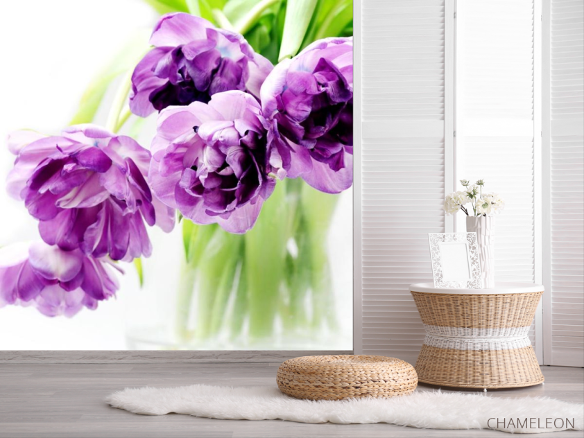 Фотошпалери великі бузкові квіти - 2