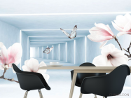 Фотошпалери Тонель і білі магнолії - 1