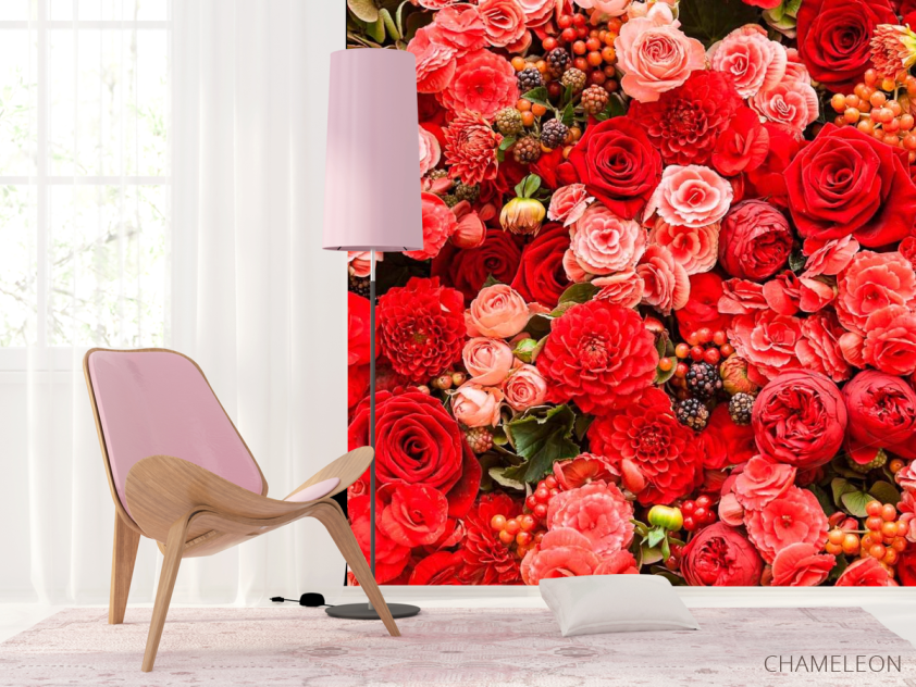 Фотообои Букет алых цветов - 4
