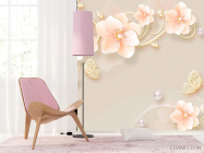 Фотошпалери 3Д Квіти - 4