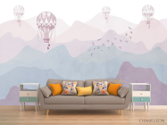 Фотообои Горы розовые в скандинавском стиле - 1