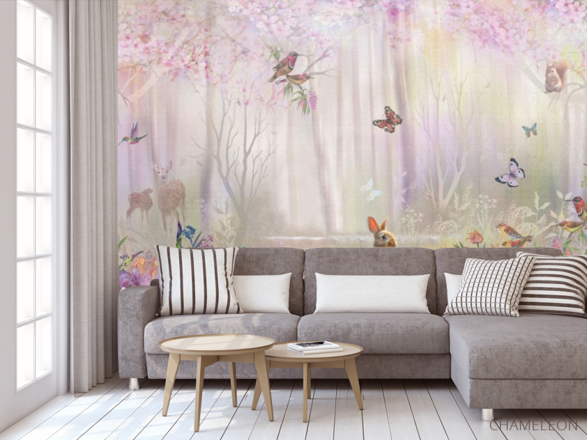 Фотообои Розовый лес - 3