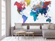 Фотообои Акварельная карта - 3