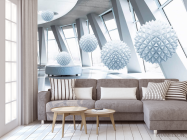 Фотообои Сферы 3д в комнате - 3