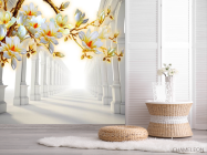 Фотошпалери Тунель з гілкою магнолії - 2