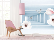 Фотошпалери Тонель і білі магнолії - 4