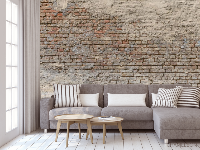 Фотообои Светло-рыжий кирпич - 3