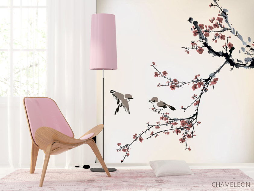 Фотошпалери Векторна гілка сакури - 4