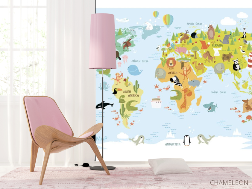 Фотошпалери Дитяча карта - 4