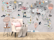 Фотообои Десткая карта - 4