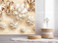 Фотошпалери Золоті брошки 3д - 2