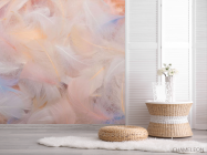 Фотошпалери Пір'ячко в рожевому відтінку - 2