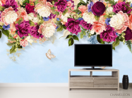 Фотообои Яркие цветы с потолка - 2