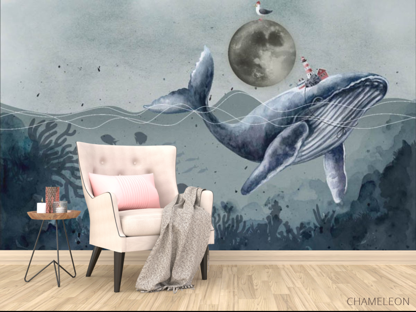 Фотообои Синий кит - 4