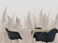 Фотошпалери листя папороті бежеві - 1