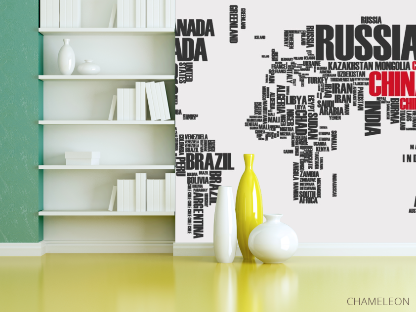 Фотошпалери Карта з країн - 3